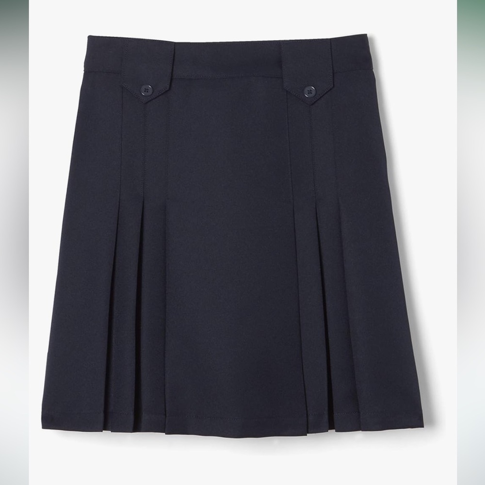 French Toast Girls' Front Pleated Skirt with Tabs